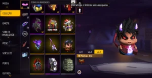 Conta Veterana 2019 - Mochila Filhos Da Noite + Dragão Negro - Free Fire