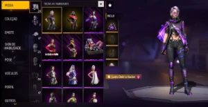 Conta Veterana 2019 - Mochila Filhos Da Noite + Dragão Negro - Free Fire