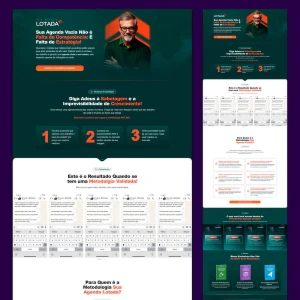 Landing Page Agenda Lotada - Elementor Template wordpress