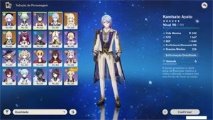 GENSHIN IMPACT CONTA AR 51 Ayato + 2 SSR + Orações