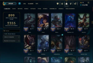 Bronze 3 com TODOS os Champs e 253 Skins ( ADC / JG / MID ) - League of Legends LOL