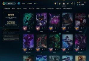 Bronze 3 com TODOS os Champs e 253 Skins ( ADC / JG / MID ) - League of Legends LOL