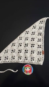 Bandana de Cabelo em Crochê - Artesanato e Personalizados