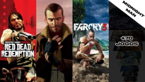 GTA 4 + RDR + Far Cry 3 + 70 Jogos | Xbox 360 Mídia Digital