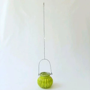 Porta Vela de Pendurar - verde - Artesanato e Personalizados