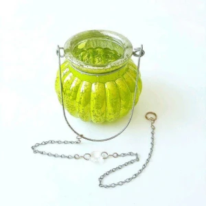 Porta Vela de Pendurar - verde - Artesanato e Personalizados