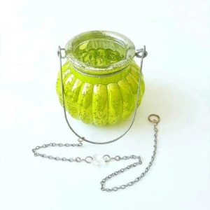 Porta Vela de Pendurar - verde - Artesanato e Personalizados