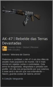 Skin CSGO AK-47 | Rebelde das Terras Devastadas - Counter Strike
