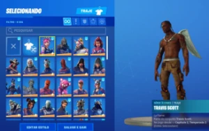 Conta fortnite com travis scott + passe da temp 3