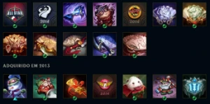 Lvl 127 + riot singed + 176 skins + ícones S2 - League of Legends LOL