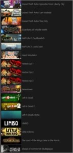 Conta STEAM com 115 jogos!