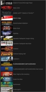 Conta STEAM com 115 jogos!