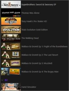 Conta STEAM com 115 jogos!