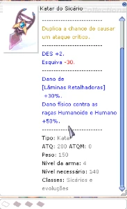 Katar do Sicário - Freya - Ragnarok Online