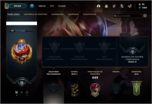 Conta unranked com 91 skins e 126 champs - League of Legends LOL