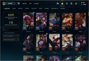 Conta unranked com 91 skins e 126 champs - League of Legends LOL
