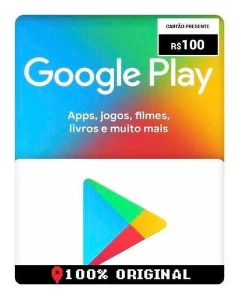 Google Play R$100 Reais - Cartão Presente Digital