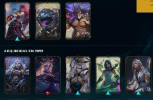 Conta lol emote mestre 2022 e skins - League of Legends