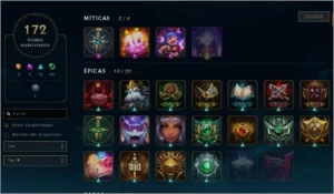 Conta lol, lvl 149, 127 skins( varias raras), MD10 ,s9 plat2 - League of Legends