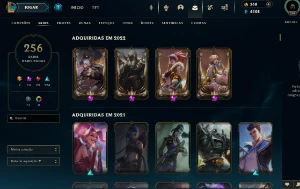 Conta LoL Vários Champions, 256 Skins - League of Legends