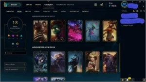 CONTA NVL 95 COM 40K EA 57 CHAMPS E 18 SKINS POR R$105,99 - League of Legends LOL