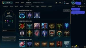 CONTA NVL 95 COM 40K EA 57 CHAMPS E 18 SKINS POR R$105,99 - League of Legends LOL