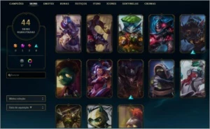 Conta platina III 57% wr 89 campeões 44 skins - League of Legends LOL