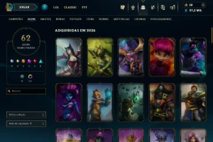 Conta Diamante 2 Com 27K De Ea E 62 Skins Nivel 66 - League of Legends LOL