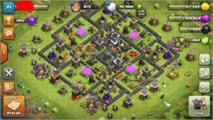 CV9 bem upada 5 construtores e 1000 gemas - Clash of Clans