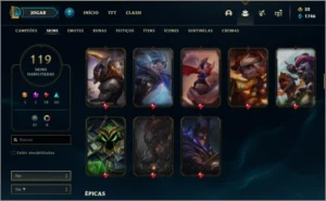 Conta Full skins prata 4 - League of Legends LOL