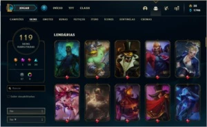 Conta Full skins prata 4 - League of Legends LOL