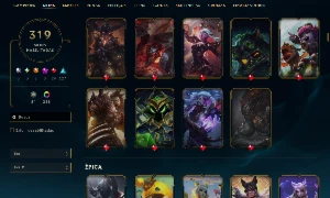 Conta Lol mestre 300 pdL, Nível 612, 319 skins - League of Legends