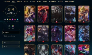 Conta Lol mestre 300 pdL, Nível 612, 319 skins - League of Legends