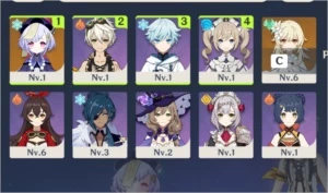 Qiqi + Bennett + Chongyun + Barbara AR7 - Genshin Impact