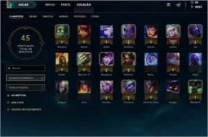 Conta smurf platina 5 - League of Legends LOL