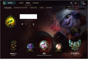 Conta smurf platina 5 - League of Legends LOL