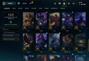 Conta prata 1 com 45 Champs e 26 Skins - League of Legends LOL