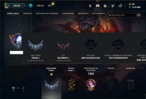 Conta prata 1 com 45 Champs e 26 Skins - League of Legends LOL