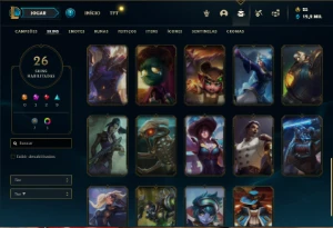 Conta prata 1 com 45 Champs e 26 Skins - League of Legends LOL