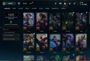 Conta prata 1 com 45 Champs e 26 Skins - League of Legends LOL