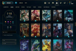 Conta prata 2 com 150 Champs e 118 Skins - League of Legends LOL