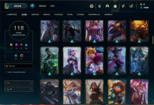 Conta prata 2 com 150 Champs e 118 Skins - League of Legends LOL