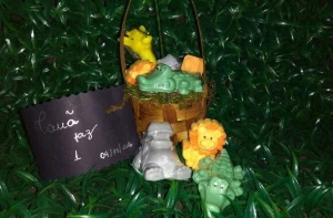 Cesta festa Safari - Artesanato e Personalizados