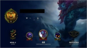 LEVEL 31 UNRANKED, +30 CHAMP, +9 SKINS (INCLUINDO VITORIOSA) - League of Legends LOL