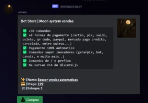 Source Para Bot De Vendas Do Dicord   Melhore Seu Servidor D - Outros