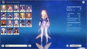 Kokomi, Diluc e o livro Oração Perdida 5* AR 42 - Genshin Impact