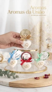 Kit 50 lembrancinhas casamento sabonete coração c aliança e - Artesanato e Personalizados