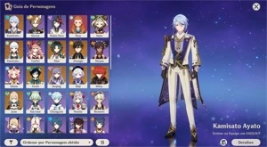 Conta AR57 - Ayato, Ayaka, Xiao, Zhongli, Venti, Diluc - Genshin Impact