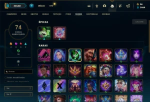 Conta prata 4 com 43 Champs e 18 Skins - League of Legends LOL