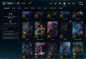 Conta prata 4 com 43 Champs e 18 Skins - League of Legends LOL